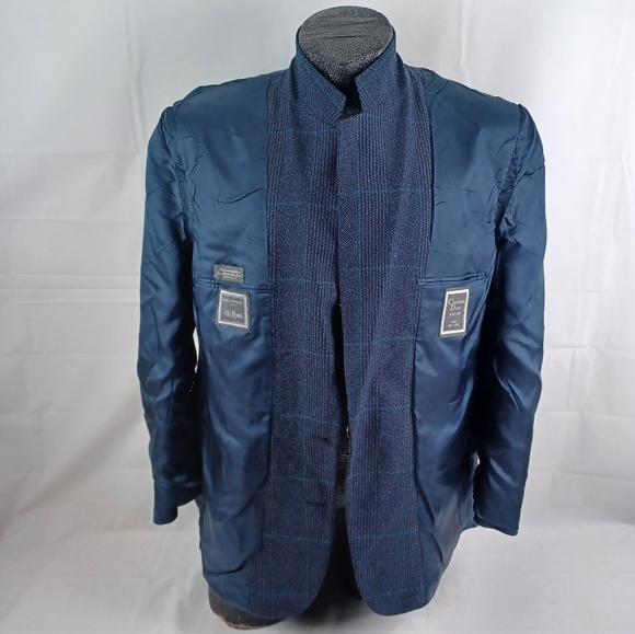 Christian Dior Monsieur Blazer 46R Mens Blue Wool Prince Of Wales McAlpin's USA - Picture 7 of 12